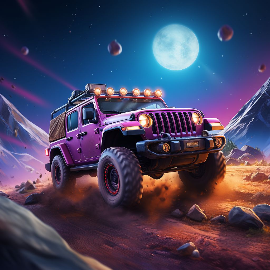 Fortnite Jeeps Navigating through The Expanse of Space