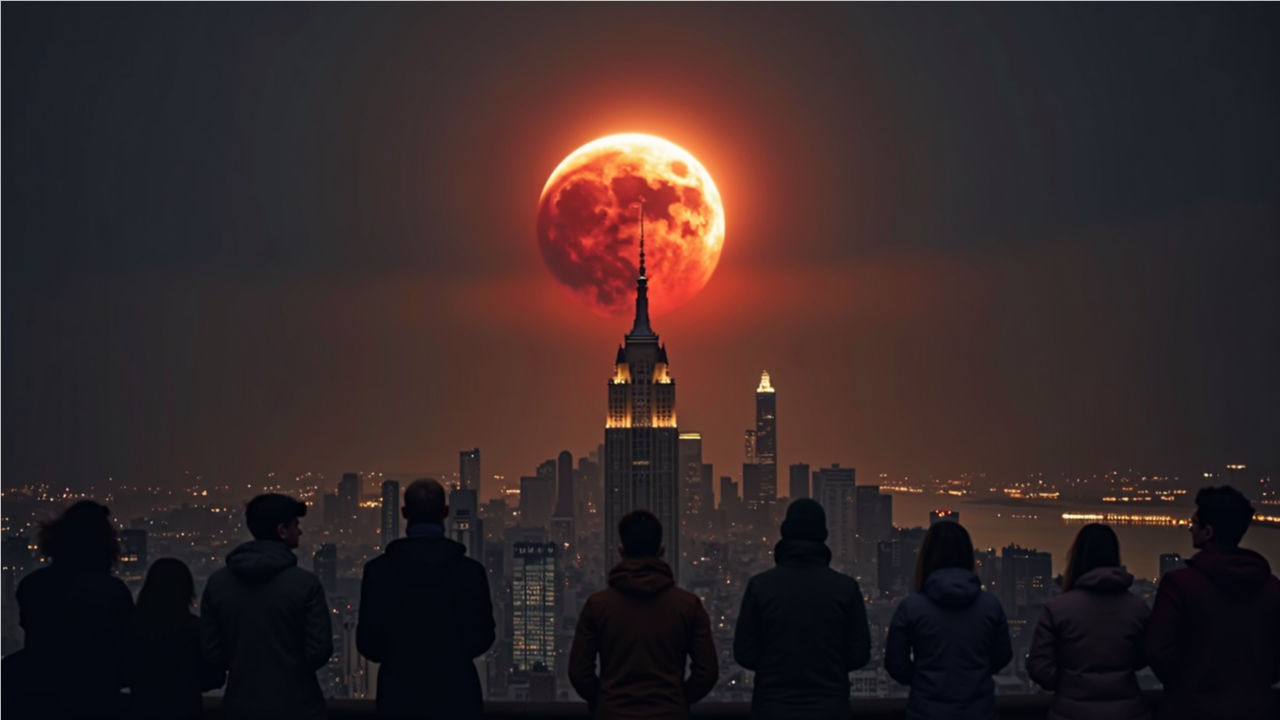 March 13-14, 2025 Blood Red Moon over the United States